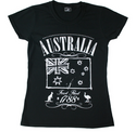 CER Aust Flag Metallic - Ladies Slim Fit T-shirt