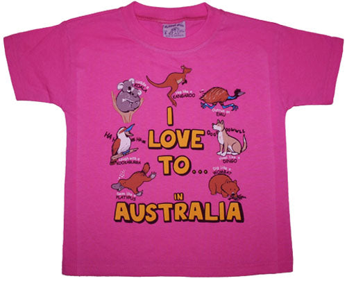 CAP I Love To In Australia - Kids T-Shirt
