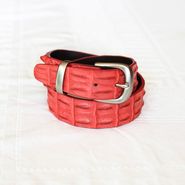 Limited Edition Coloured Crocodile* Female Hornvback Backstrap Belts (25 mm Wide) * MADE TO ORDER*
